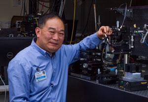 Dr. Ricky Wang in his lab