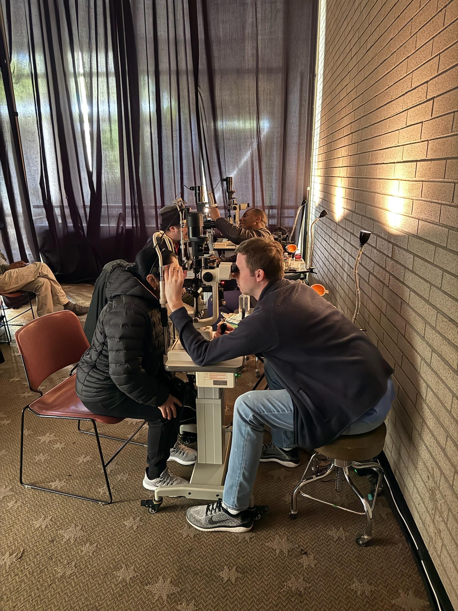 patient exam at SKCC