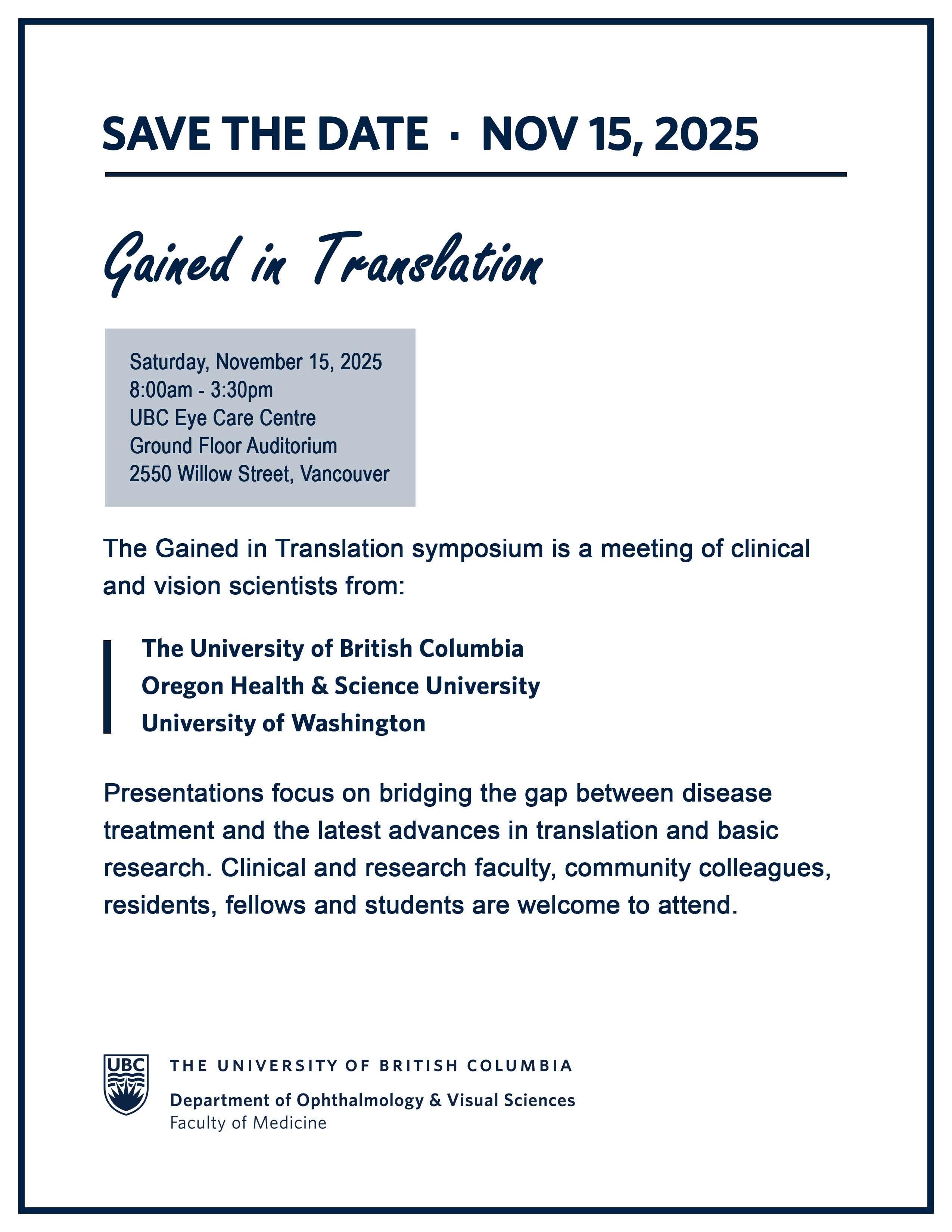 Gained in Translation flyer