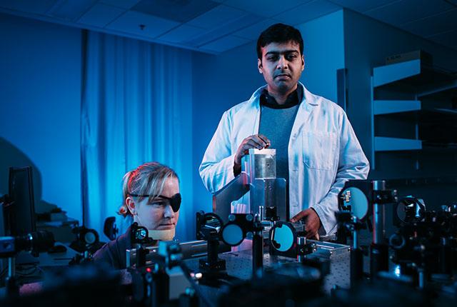 Ram Sabesan, PhD in his UW Medicne lab