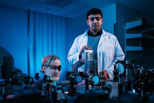 Ram Sabesan, PhD in his UW Medicine lab